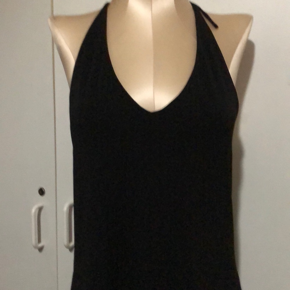 J. Crew PM, Black halter dress